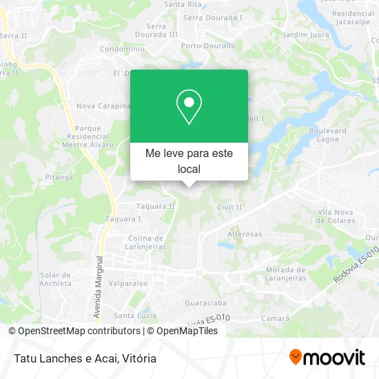 Tatu Lanches e Acai mapa