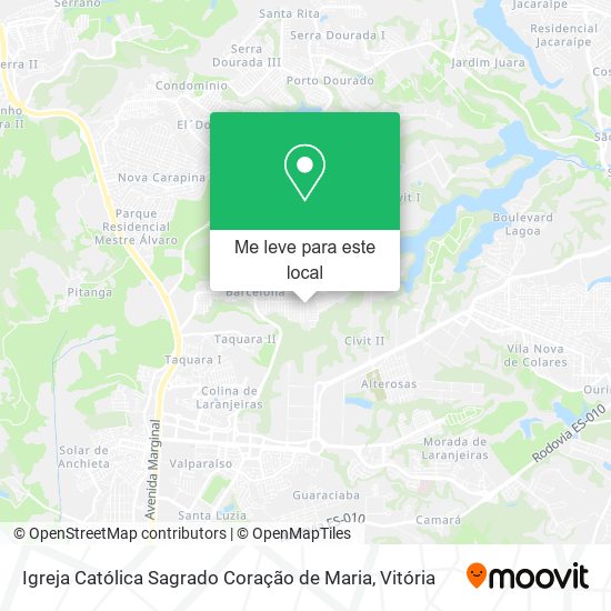 Igreja Católica Sagrado Coração de Maria mapa