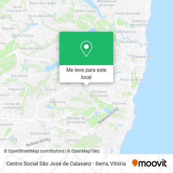 Centro Social São José de Calasanz - Serra mapa