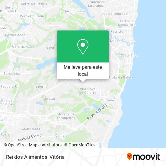 Rei dos Alimentos mapa