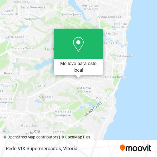 Rede VIX Supermercados mapa