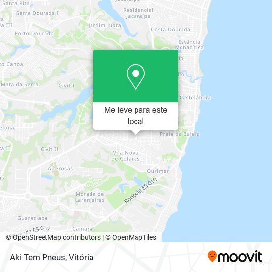 Aki Tem Pneus mapa