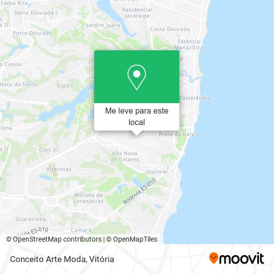 Conceito Arte Moda mapa