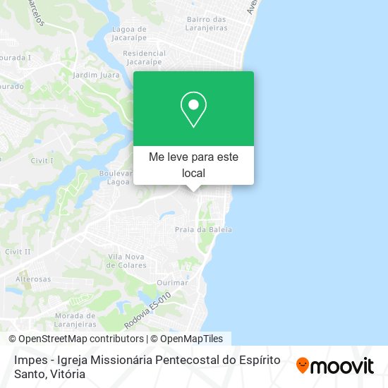 Impes - Igreja Missionária Pentecostal do Espírito Santo mapa