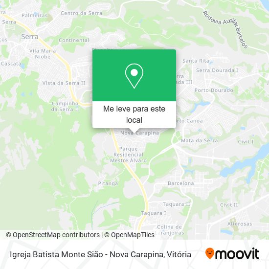 Igreja Batista Monte Sião - Nova Carapina mapa