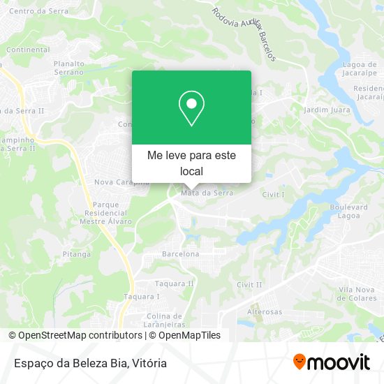 Espaço da Beleza Bia mapa