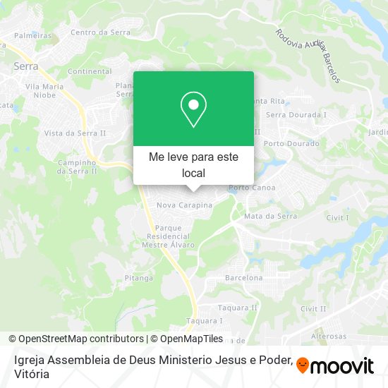 Igreja Assembleia de Deus Ministerio Jesus e Poder mapa