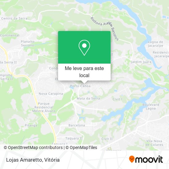 Lojas Amaretto mapa