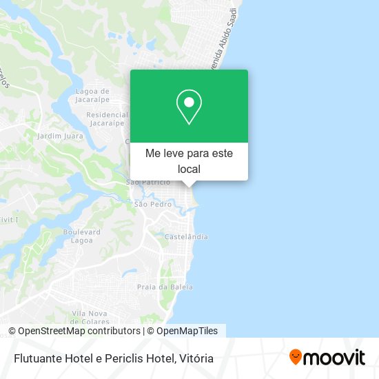 Flutuante Hotel e Periclis Hotel mapa
