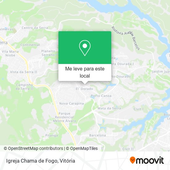 Igreja Chama de Fogo mapa