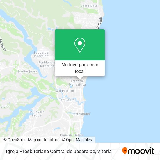 Igreja Presbiteriana Central de Jacaraípe mapa