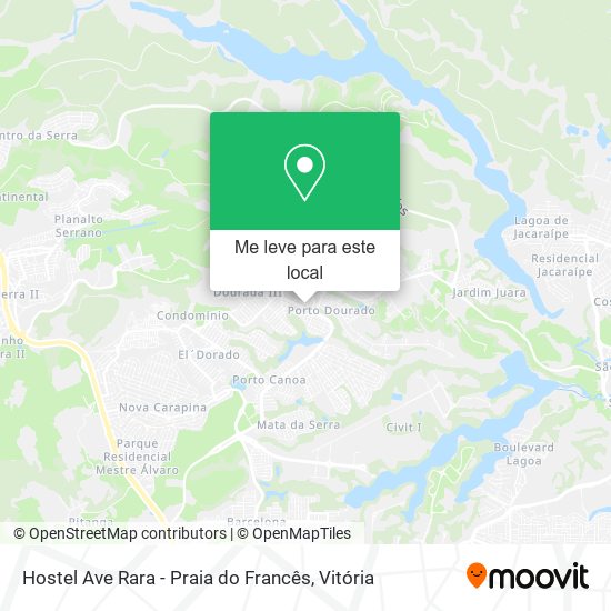 Hostel Ave Rara - Praia do Francês mapa