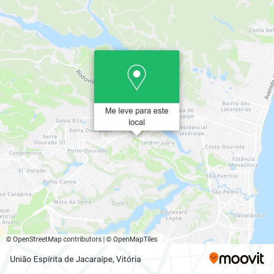 União Espírita de Jacaraípe mapa