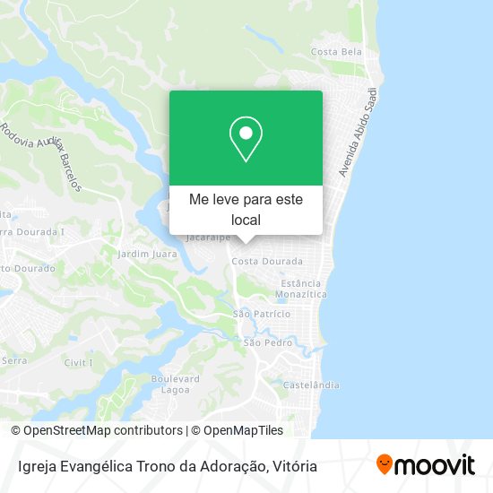 Igreja Evangélica Trono da Adoração mapa