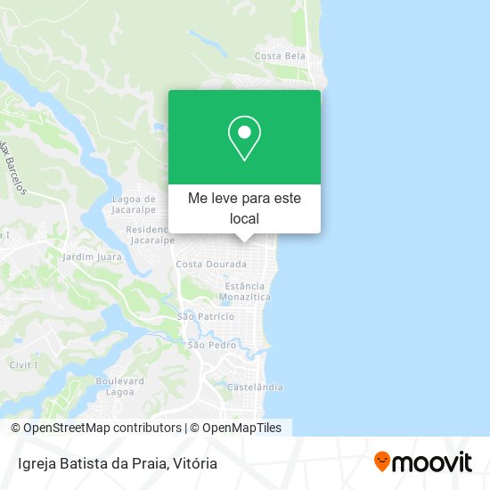 Igreja Batista da Praia mapa