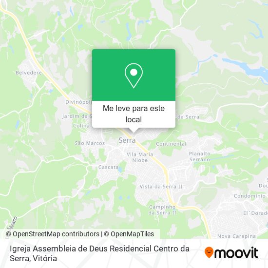 Igreja Assembleia de Deus Residencial Centro da Serra mapa