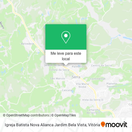 Igreja Batista Nova Alianca Jardim Bela Vista mapa