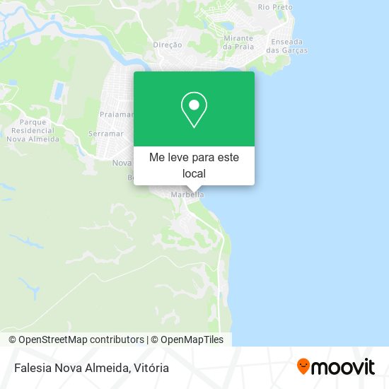 Falesia Nova Almeida mapa