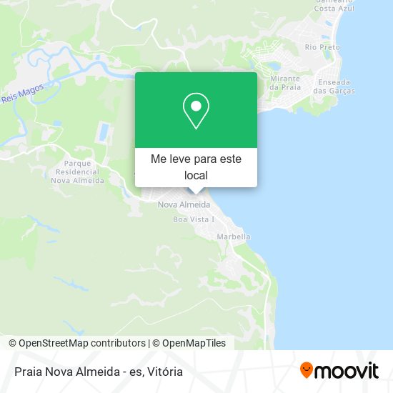 Praia Nova Almeida - es mapa