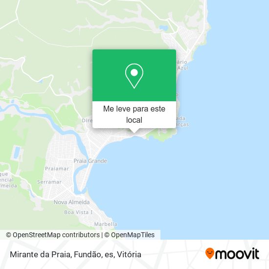 Mirante da Praia, Fundão, es mapa