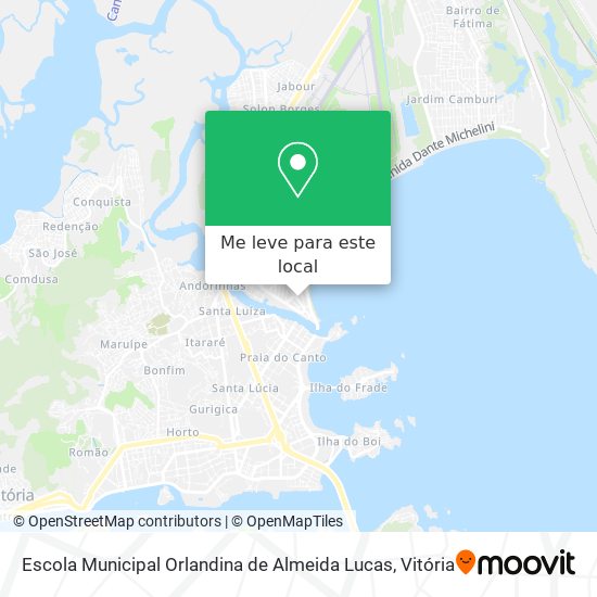 Escola Municipal Orlandina de Almeida Lucas mapa