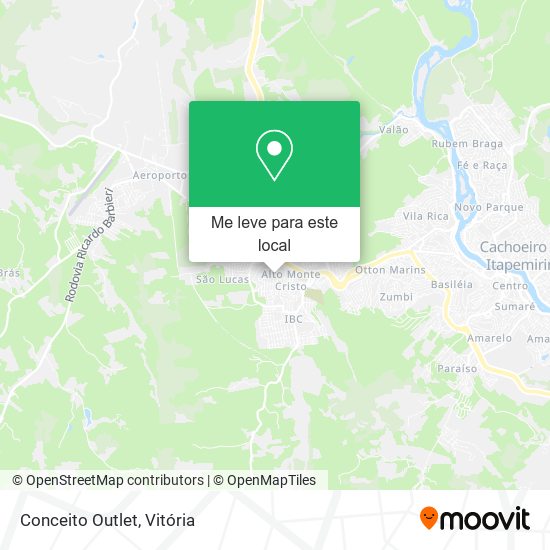 Conceito Outlet mapa