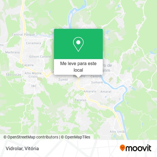 Vidrolar mapa