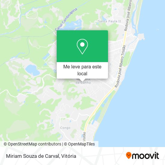 Miriam Souza de Carval mapa