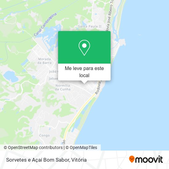 Sorvetes e Açaí Bom Sabor mapa