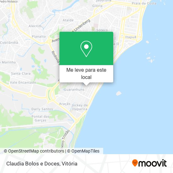 Claudia Bolos e Doces mapa