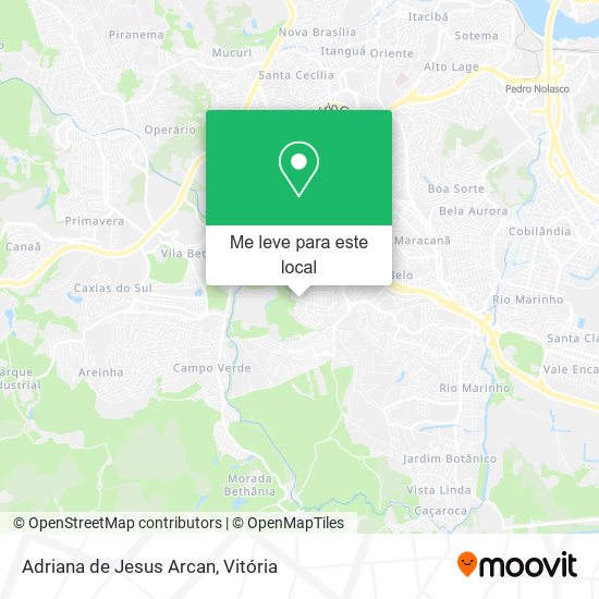 Adriana de Jesus Arcan mapa