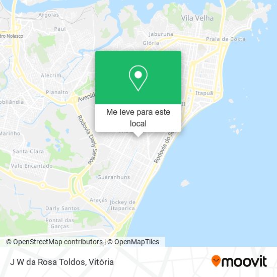 J W da Rosa Toldos mapa