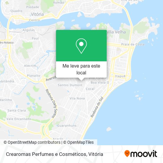 Crearomas Perfumes e Cosméticos mapa