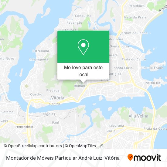 Montador de Móveis Particular André Luiz mapa