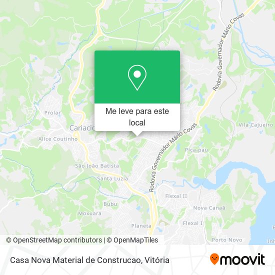 Casa Nova Material de Construcao mapa