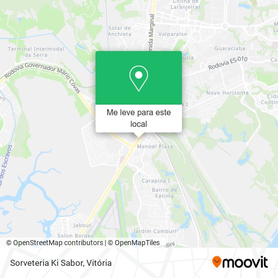 Sorveteria Ki Sabor mapa