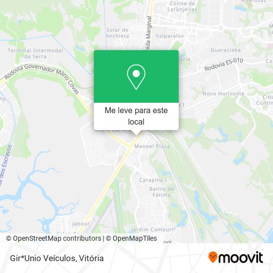 Gir*Unio Veículos mapa