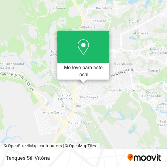 Tanques Sá mapa