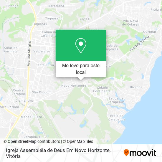 Igreja Assembléia de Deus Em Novo Horizonte mapa