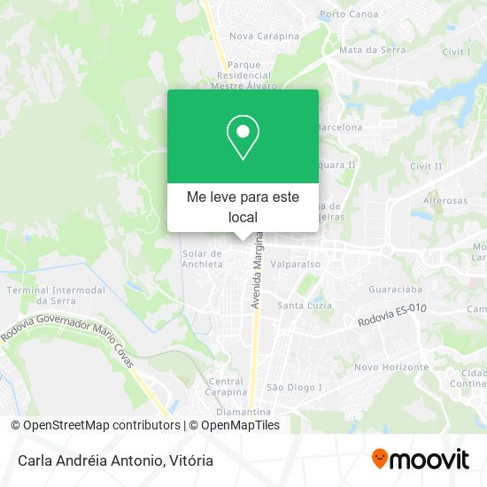 Carla Andréia Antonio mapa