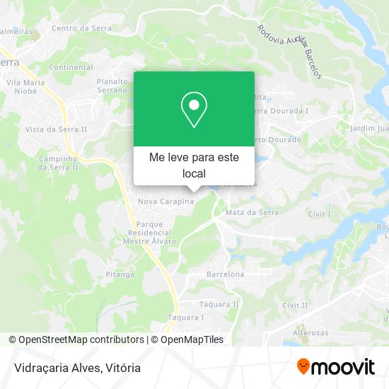 Vidraçaria Alves mapa