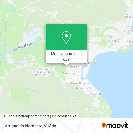 Artigos do Nordeste mapa