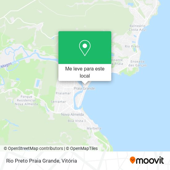 Rio Preto Praia Grande mapa
