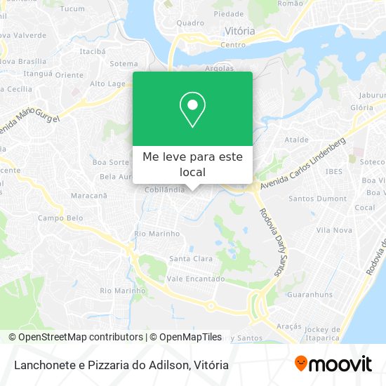 Lanchonete e Pizzaria do Adilson mapa