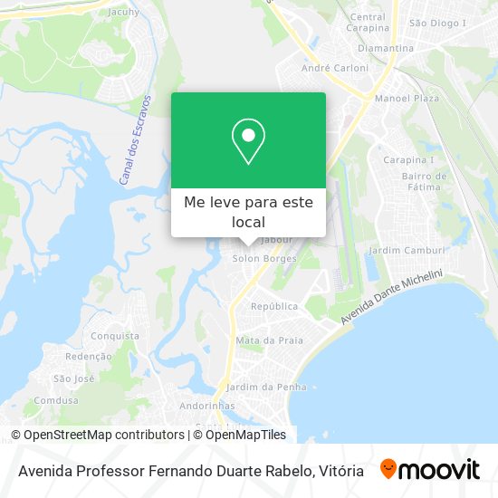 Avenida Professor Fernando Duarte Rabelo mapa