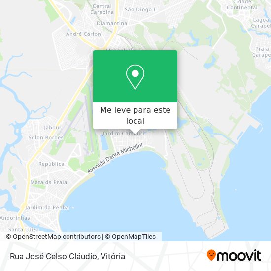 Rua José Celso Cláudio mapa