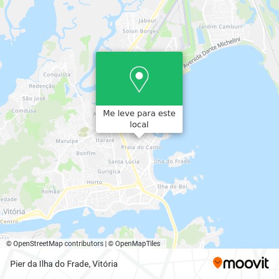 Pier da Ilha do Frade mapa
