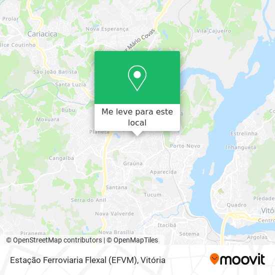 Estação Ferroviaria Flexal (EFVM) mapa