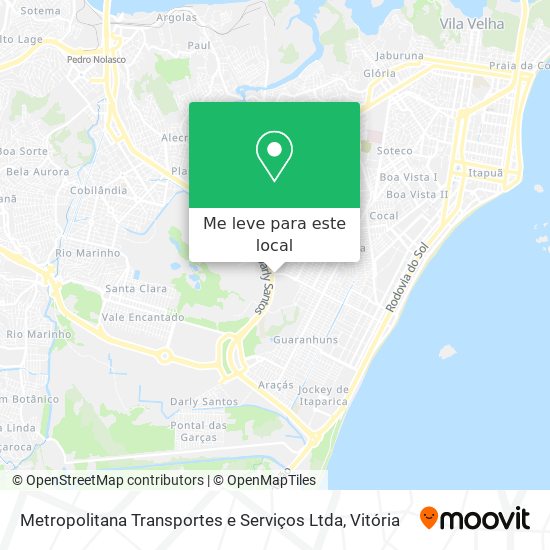 Metropolitana Transportes e Serviços Ltda mapa
