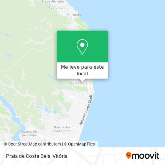 Praia de Costa Bela mapa